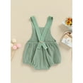 thumbnail image 4 of Qmyliery Baby Solid Color Bodysuit, Cute Wide Shoulder Straps Romper, Short One-Piece Clothes, 4 of 8