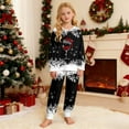 thumbnail image 2 of REDARER Kids Christmas Pajama Set, Printed Long Sleeve Pajamas with Collar, Festive Family Sleepwear for Boys and Girls,Size:9-10 Years, 2 of 9