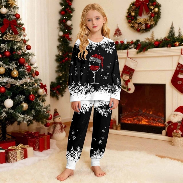 XEGLSBU Thermal Underwear for Kids 2 Piece Long Johns Girls Base Layer Top and Bottom Set