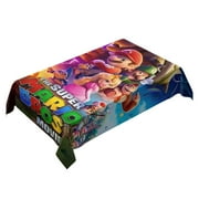 The Super Mario Bros. Movie square tablecloth has an iconic print, fits most tables, and is easy to care for. It adds a nostalgic touch and is perfect for fans，55" x 71"（140*180cm）