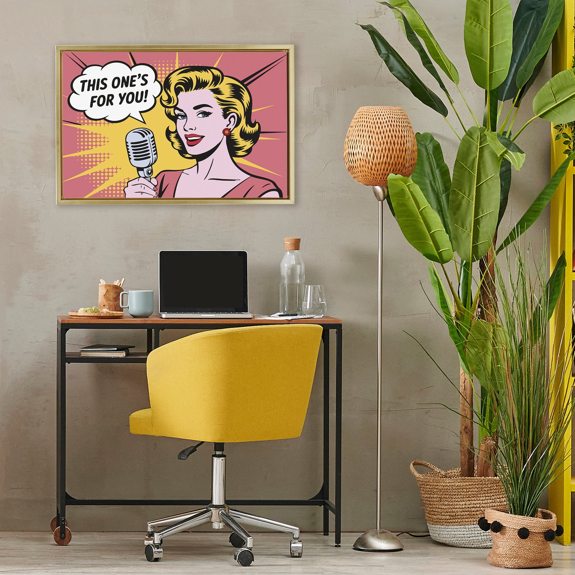 Stupell Industries This One's For You Gold Framed Floater Canvas Wall Art, design by Andreas Magnusson