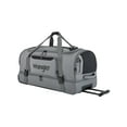 thumbnail image 4 of Wrangler Jumbo 36-inch Drop-Bottom Rolling Duffel with Telescopic Handle, Sharkskin Gray, 4 of 7
