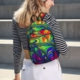 thumbnail image 5 of Wukai Pride Rainbow Durable Canvas Laptop Backpack,Adjustable Shoulder Straps,Water-Resistant,Large Capacity,Stylish Design, Fits 15-17in Laptops,Unisex for School,Office,Travel-Medium, 5 of 5