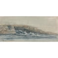 thumbnail image 3 of James Ward 14x8 Black Modern Framed Museum Art Print Titled - Sea Breaking on Stony Cliffs at Left, 3 of 5