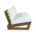 thumbnail image 6 of Christopher Knight Home Outdoor 3 Seater Sofa with Slatted Wood Frame and Cushions, Deep Seating, White, 6 of 6