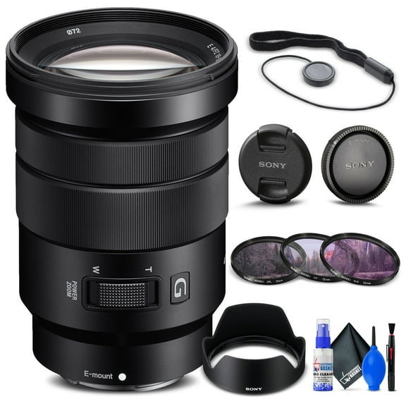 Sony E PZ 18-105mm f/4 G OSS Lens (SELP18105G)   Filter Kit   Cap Keeper   Cleaning Kit   More(International Model)