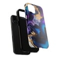 thumbnail image 3 of iPhone Tough Case - Purple Blue Gold White Marble Abstract Waves Elegant, 3 of 6