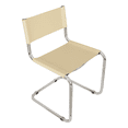 thumbnail image 7 of Breuer Chair Company Mart Stam Cantilever Side Chair w/ Chrome Steel Frame & Creme Bonded Leather by Furnish Theory, 7 of 7