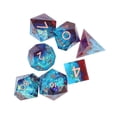 thumbnail image 3 of Dados Juego De Dados De Resina Poliédrica De 7 Piezas Números Claros Juegos De Rol Exquisito Regalo Coleccionable Para Familiares Y Amigos, 3 of 7