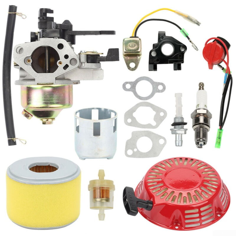 For Honda GX270 GX240 Recoil Carburetor Ignition Coil Spark Plug Air Filter Kit 