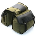 Motorcycle canvas saddlebag bike back pack luggage panniers box tools
