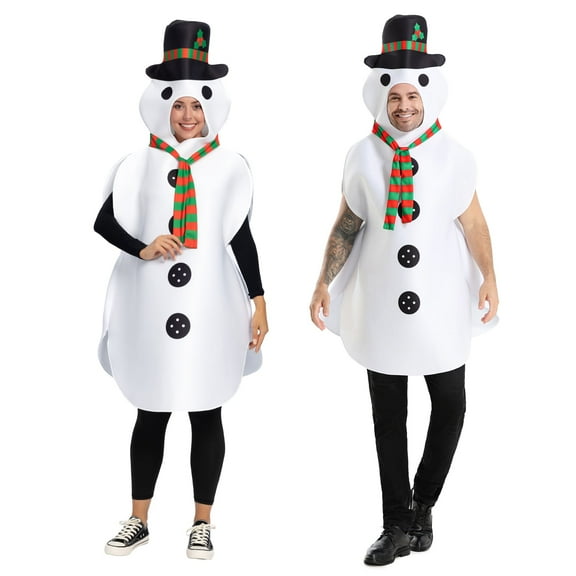 Seasons Adult Snowman Costume for Christmas Holiday Cosplay Party