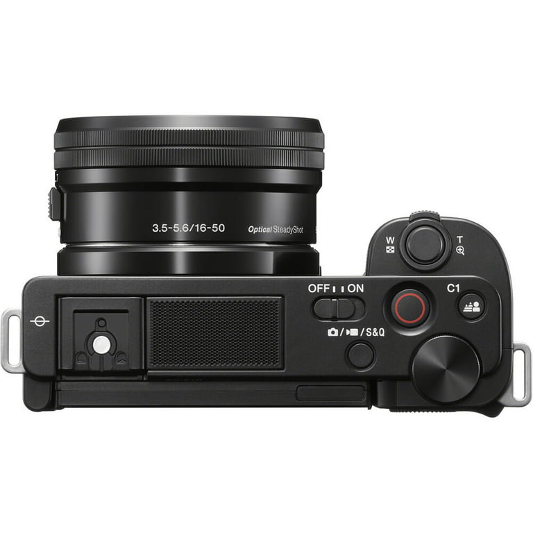 Sony ZV-E10 Mirrorless Camera with 16-50mm Lens (Black) (ILCZV-E10L/B) +  64GB Memory Card + Filter Kit + Corel Photo Software + Bag + NPF-W50  Battery