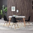 thumbnail image 3 of Comedor Alterego Rectangular Blanco con 4 Sillas Negras, 3 of 4