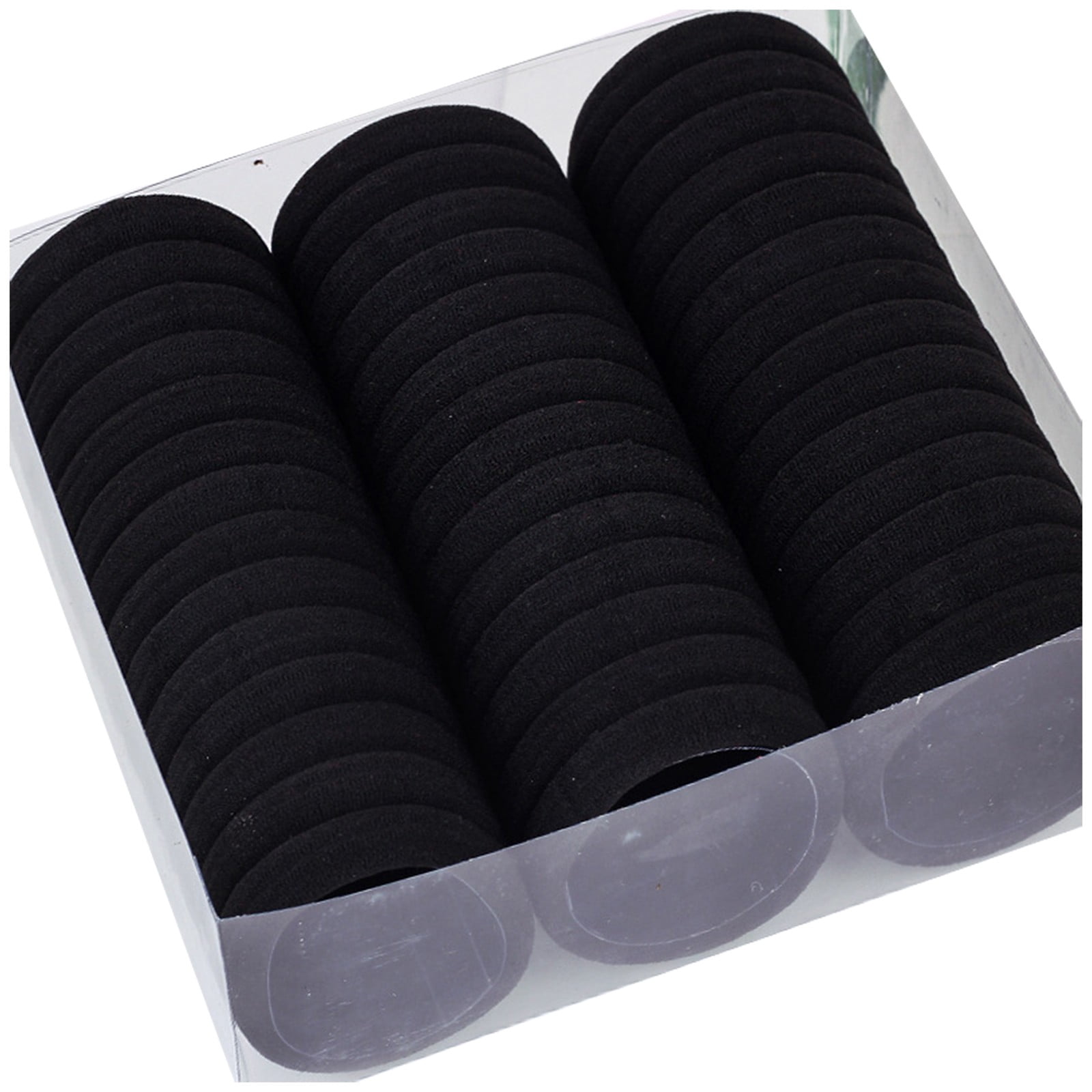 Scrunchies for Curly Hair Clear Ponytail Elastics Hair Ties Thick Hair Baby Hair Tie Cute Hair Ties for Fine Hair Hair Rubber Bands for Women's Hair Clear Do Not Bend Hair Ties for Baby Girls Clear