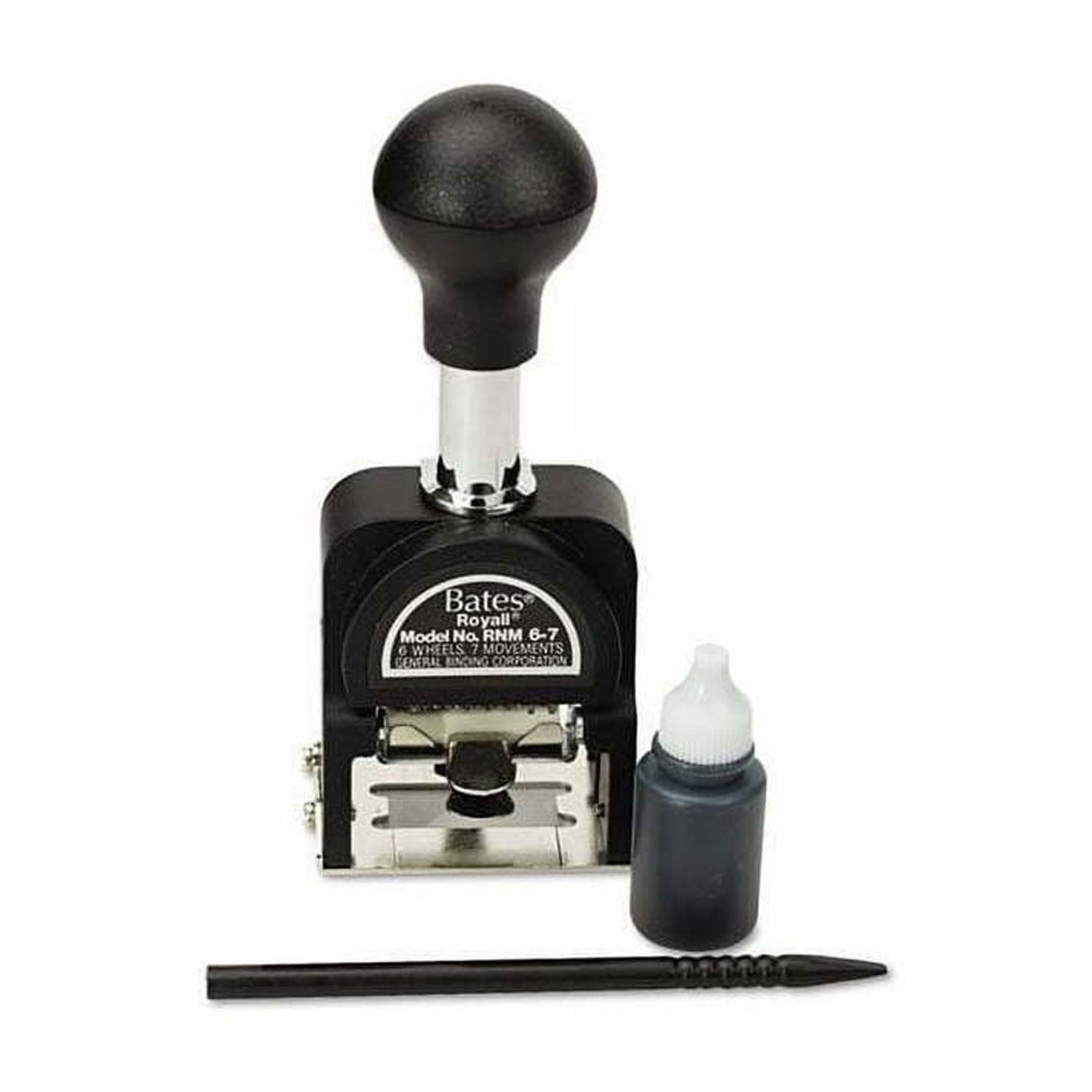 Advantus Royall Economy Numbering Machine, Six Wheels, Pre-inked/re-inkable, Black