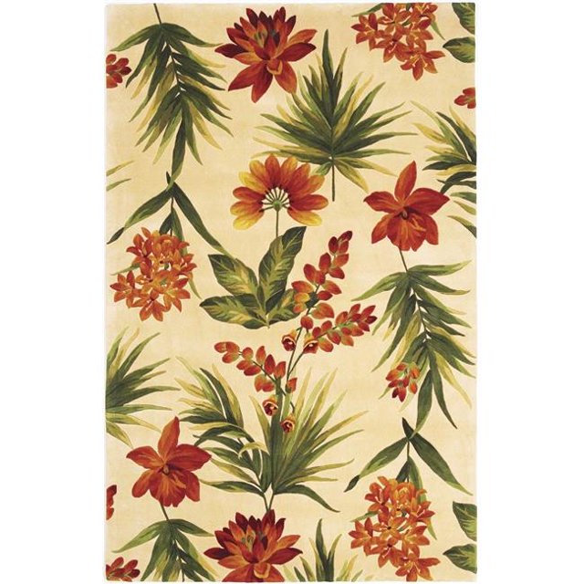 HomeRoots 354035 30 x 50 in. Wool Ivory Area Rug