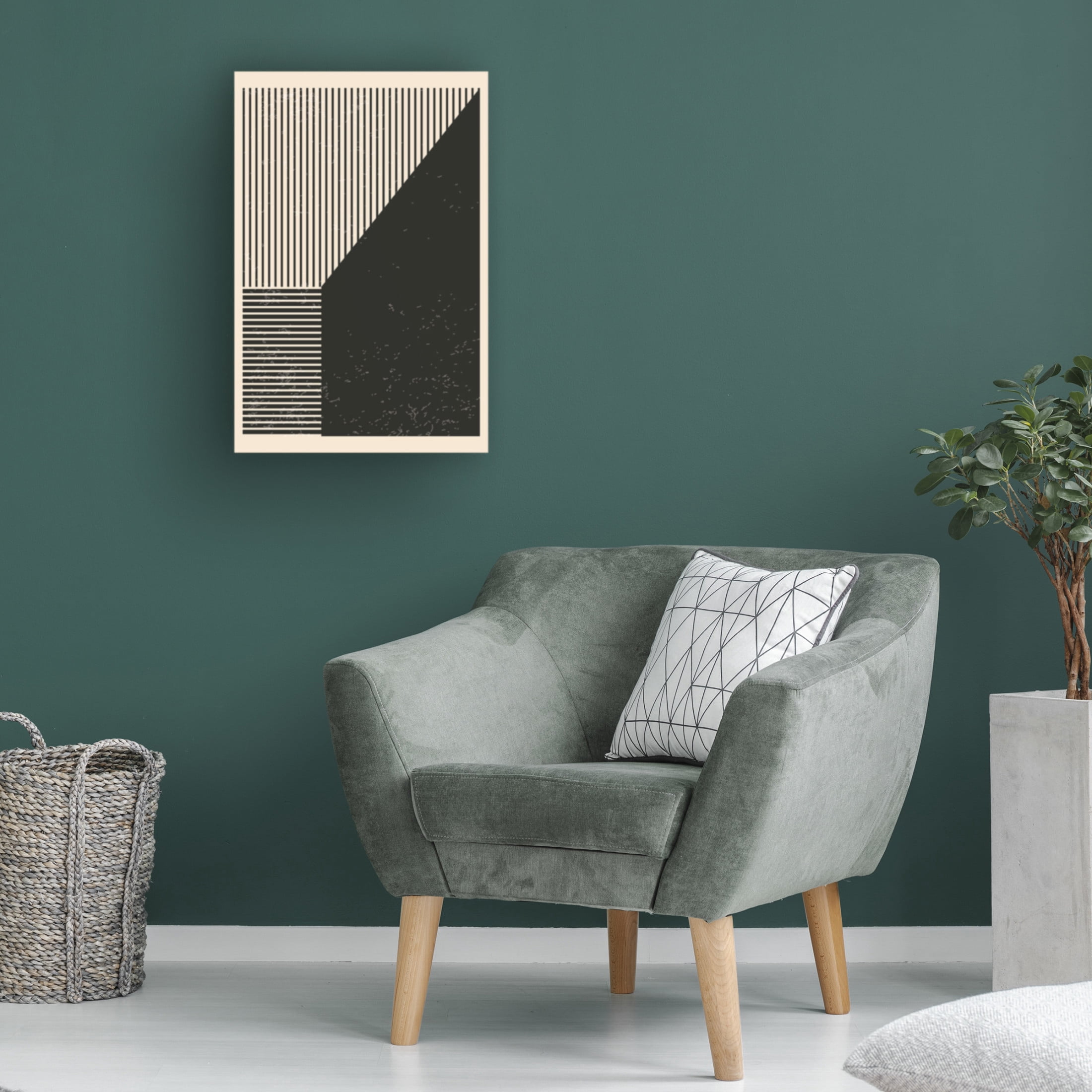 Trademark Fine Art jay stanley  Black and White Lines Series 4 Canvas Wall Art