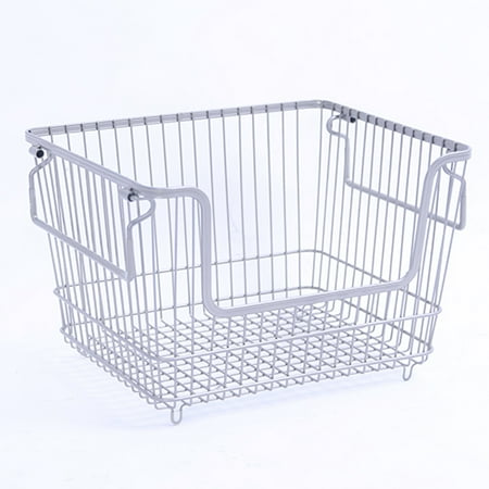 Chapter Large Stackable Wire Basket Nickel