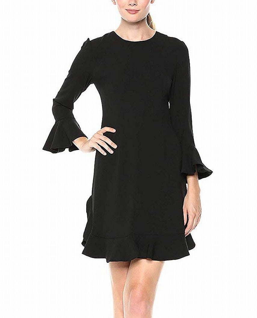 Jill Stuart - Womens Dress Ruffle Hem Long Sleeve Sheath 2 - Walmart ...