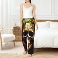 thumbnail image 4 of Salouo Butterfly Flower Plant Skull Print Women's Pajama Pants Casual Loose Sweatpants PJs Flowy Pants Drawstring Palazzo for Women Wide Leg Pants Lounge Pajama -X-Large, 4 of 8