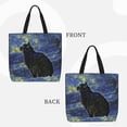 thumbnail image 3 of Kll Shambhala Cat Pattern Aesthetic Tote Bag For Women Beach Bag Shopping Bags Shoulder Bag Reusable Grocery Bags, 3 of 8
