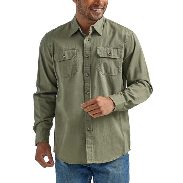 Camisa de manga larga Wrangler Authentics Burnt Olive XL