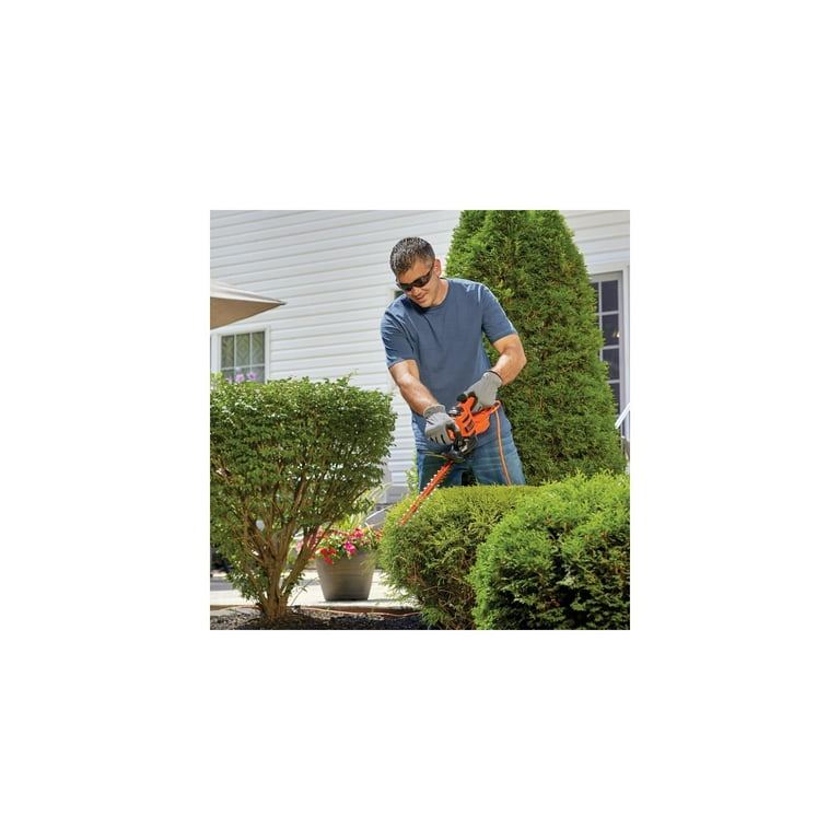 Electric Hedge Trimmer 17-Inch, BLACK+DECKER