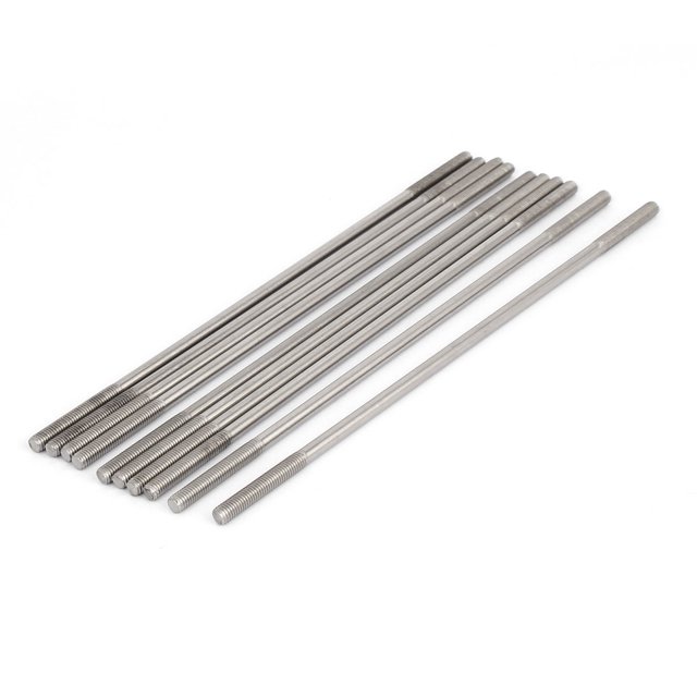 M5x190mm Tornillo de perno roscado doble de acero inoxidable 304 10 piezas