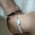 thumbnail image 7 of Wrvxzio Couple Bracelets for 20 Matching Yin Yang Adjustable Cord Bracelet for Bff Friendship Relationship Boyfriend Girlfriend Valentines Gift (Silver), 7 of 7