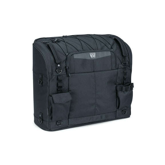 Kuryakyn 5286 Momentum Wanderer Motorcycle Travel Luggage: Weather Resistant Touring Seat Bag, Black