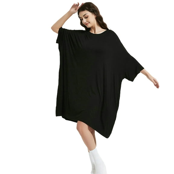 XBASW Womens Oversized T Shirts Short Sleeve Loose Tees Spring Summer Simple Tops for Women's