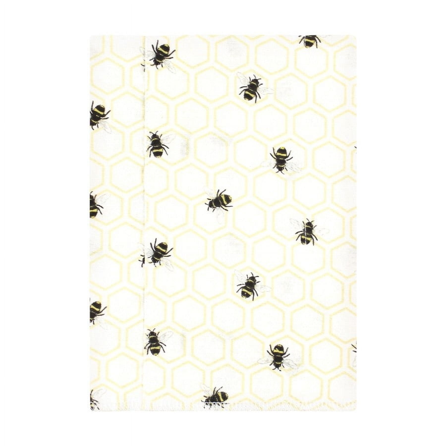 Hudson Baby Unisex Baby Cotton Poly Flannel Burp Cloths, Honey Bee 4 Pack, One Size