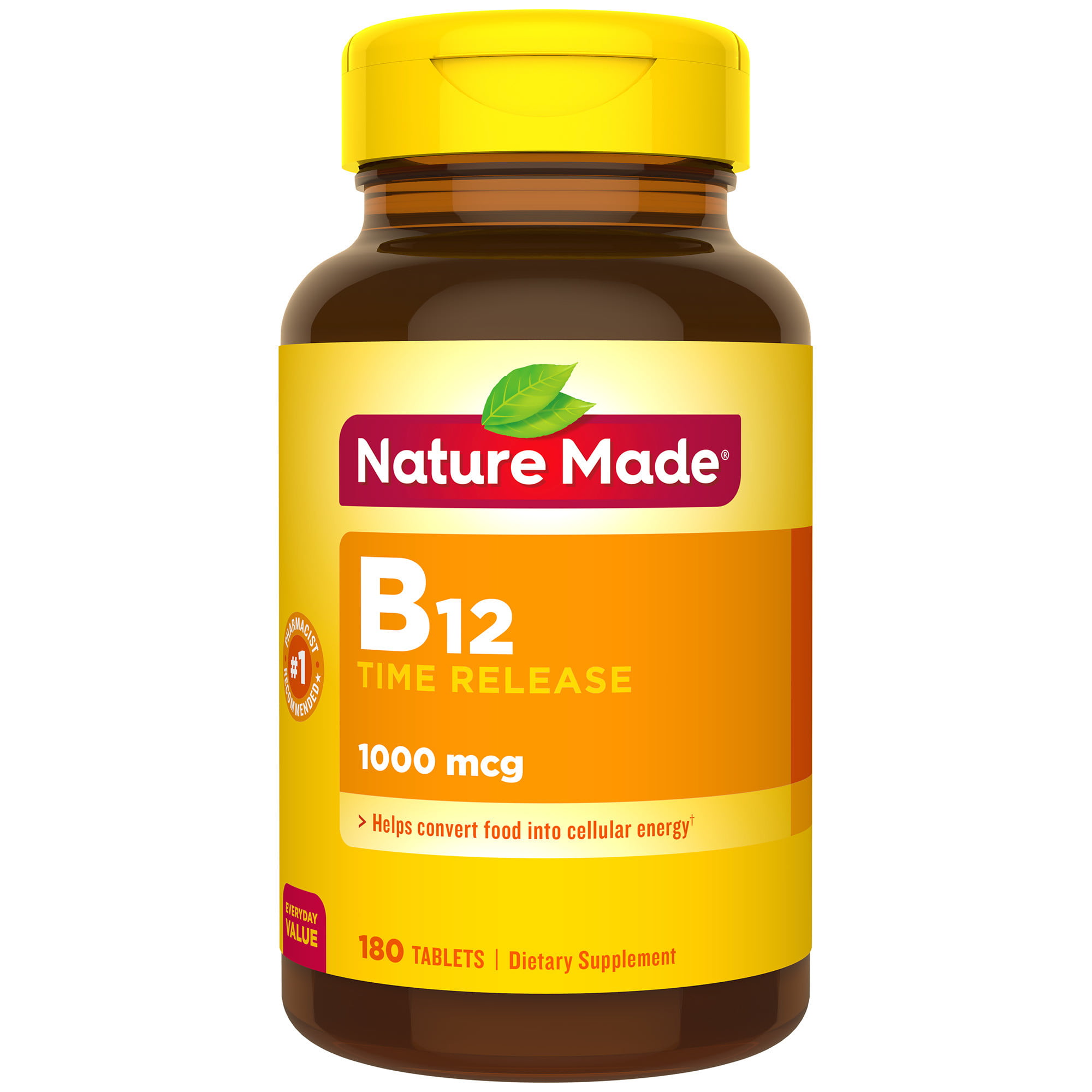 Nature Made Vitamin B12 1000 Mcg Time Release Tablets 180 Count For