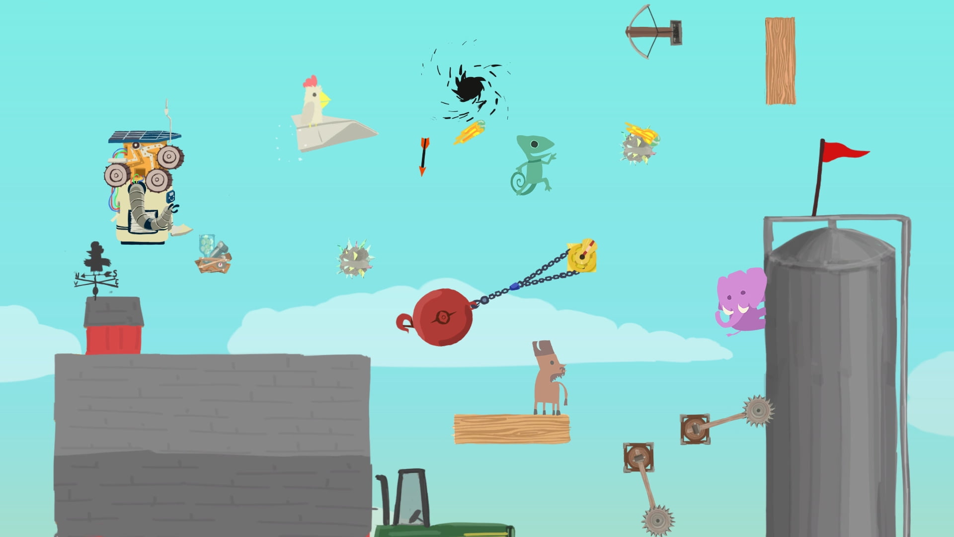 Ultimate Chicken Horse - A-Neigh-Versary Edition, Merge Games, Nintendo Switch, 819335021082