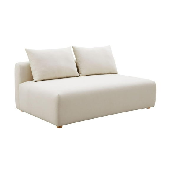 TOV Furniture Hangover Cream Linen Modular Loveseat