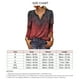 thumbnail image 5 of Blusa de manga larga,Blusa informal con cuello en V y muescas para mujer Top estampado para mujer Top de línea, 5 of 5