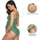 thumbnail image 4 of Traje de baño de maternidad sólido para mujer Retro Plum Wrap Front Tankini Xemadio LRWJ638-3, 4 of 5