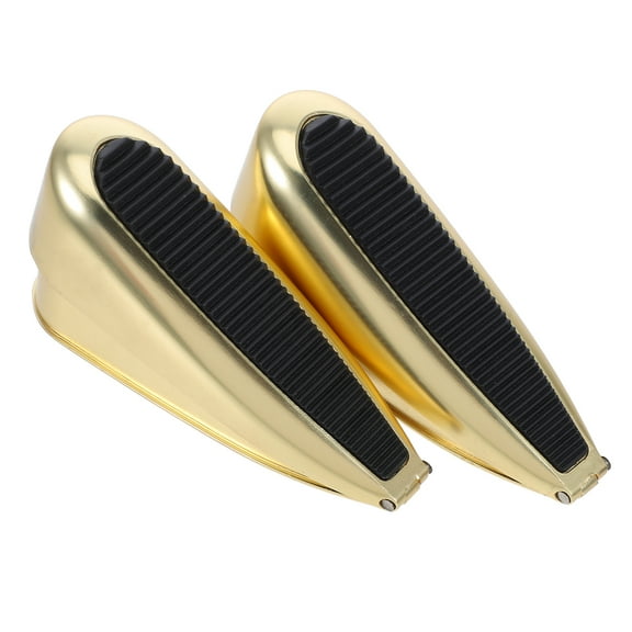 Elevated Wedge Adjustable Doorstop Spring Door Stopper 13.50X7.00X1.70CM Golden