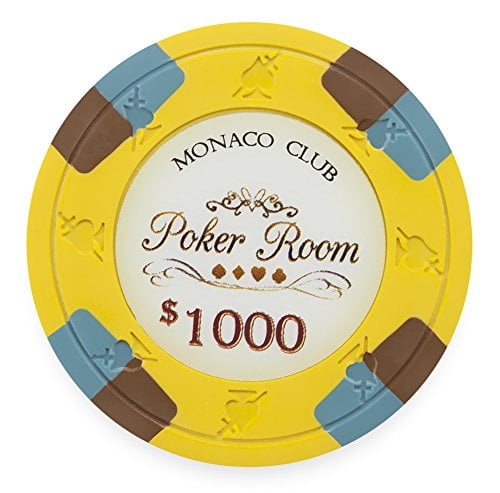 50-pack $100 Clay Composite Heavy Weight Monaco Club 13.5g Poker Chips 