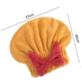 thumbnail image 6 of Tnobhg Quick Dry Hair Towel for Women Girls Cute Bowknot Soft Absorbent Coral Fleece Elastic Drying Hair Hat for Curly Long Thick Hair, 6 of 8