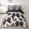 thumbnail image 2 of Castle Fairy Black Ribbon Bow Twin Bedding Sets 7-Piece for Boys Girls,Kawaii Love Heart Print Bedding Comforter Set Microfiber,Dreamy Princess Breathable Sheet Sets,Lightweight Room Decor, 2 of 8