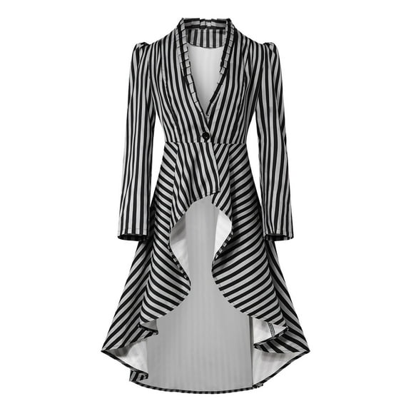 ANINEO Women Jacket Retro Gothic Tailcoat Long Sleeved Tailcoat Shirt Clothes