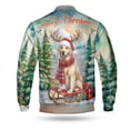 thumbnail image 2 of Merry Christmas Santa Reindeer Antlers Golden Retriever Sleigh Xmas Winter Holiday All Over Print 3D Baseball Jacket Goldens Dog Lover Gifts Idea Bomber Jacket Softball - 00023, 2 of 6