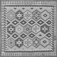 thumbnail image 1 of Ahgly Company Indoor Square Southwestern Gray Country Area Rugs, 8' Square, 1 of 1