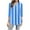 Blue, variant on Tops for Women Plus Size 3/4 Sleeve Stripe Printed T-shirt Round Neck Casual Blouse Tops Pink XXXL