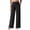 42#Black, variant on Women's Wide Leg Pants High Waisted Loose Palazzo Pant Trendy Casual Beach Trousers with Pockets