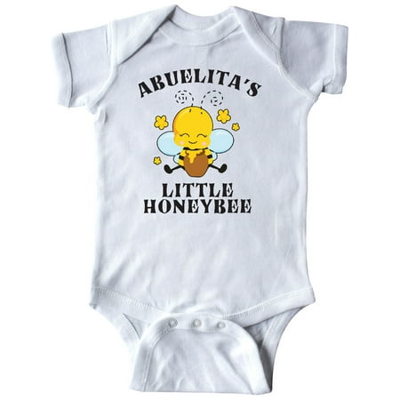 

Inktastic Cute Bee Abuelita s Little Honeybee with Stars Gift Baby Boy or Baby Girl Bodysuit