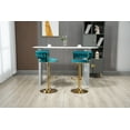 thumbnail image 3 of Luccalily Velvet Bar Stools Set of 2,Swivel Adjustable Bar Stools with Back and Footrest,Modern Design and Golden Base for Kitchen,Bistro Pub, Dining Room Counter, 3 of 13
