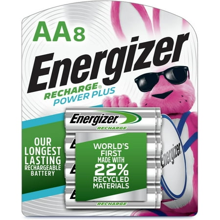 Power Plus Recharable AA Batteries (8 Pack), Double A